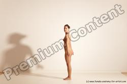 Nude Gymnastic poses Woman White Moving poses Athletic medium brown Dynamic poses Pinup