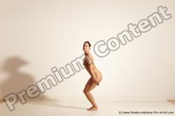 Nude Gymnastic poses Woman White Moving poses Athletic medium brown Dynamic poses Pinup