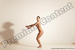 Nude Gymnastic poses Woman White Moving poses Athletic medium brown Dynamic poses Pinup