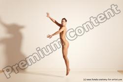 Nude Gymnastic poses Woman White Moving poses Athletic medium brown Dynamic poses Pinup