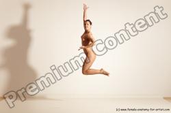 Nude Gymnastic poses Woman White Moving poses Athletic medium brown Dynamic poses Pinup