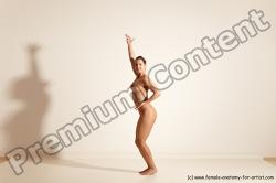 Nude Gymnastic poses Woman White Moving poses Athletic medium brown Dynamic poses Pinup