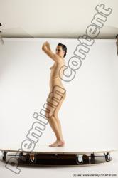 Nude Woman White Standing poses - ALL Slim long brown Standing poses - simple Multi angle poses Pinup