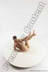 Nude Woman White Laying poses - ALL Slim Laying poses - on back bald Multi angle poses Pinup