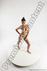 Underwear Woman White Standing poses - ALL Athletic long brown Standing poses - simple Multi angle poses Academic