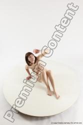 Nude Woman White Sitting poses - ALL Slim medium brown Sitting poses - simple Multi angle poses Pinup