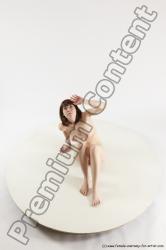 Nude Woman White Sitting poses - ALL Slim medium brown Sitting poses - simple Multi angle poses Pinup