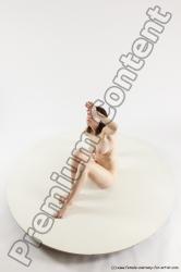 Nude Woman White Sitting poses - ALL Slim medium brown Sitting poses - simple Multi angle poses Pinup