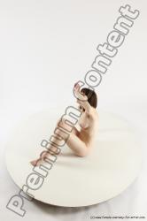 Nude Woman White Sitting poses - ALL Slim medium brown Sitting poses - simple Multi angle poses Pinup