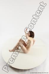 Nude Woman White Sitting poses - ALL Slim medium brown Sitting poses - simple Multi angle poses Pinup