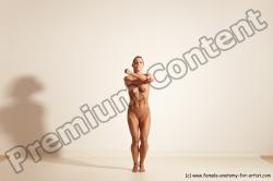 Nude Gymnastic poses Woman White Moving poses Athletic medium brown Dynamic poses Pinup