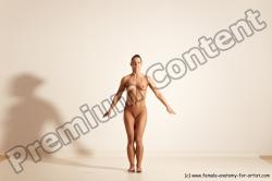 Nude Gymnastic poses Woman White Moving poses Athletic medium brown Dynamic poses Pinup