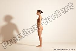 Nude Gymnastic poses Woman White Moving poses Athletic medium brown Dynamic poses Pinup