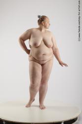 Nude Woman White Standing poses - ALL Overweight medium blond Standing poses - simple Standard Photoshoot Pinup