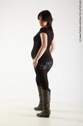 Casual Woman White Standing poses - ALL Pregnant long brown Standing poses - simple Academic