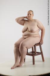 Nude Woman White Sitting poses - ALL Overweight medium blond Sitting poses - simple Standard Photoshoot Pinup