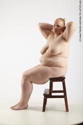 Nude Woman White Sitting poses - ALL Overweight medium blond Sitting poses - simple Standard Photoshoot Pinup