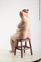 Nude Woman White Sitting poses - ALL Overweight medium blond Sitting poses - simple Standard Photoshoot Pinup