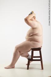 Nude Woman White Sitting poses - ALL Overweight medium blond Sitting poses - simple Standard Photoshoot Pinup