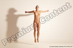 Nude Gymnastic poses Woman White Moving poses Athletic medium brown Pinup