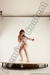 Nude Woman White Standing poses - ALL Slim medium brown Standing poses - simple Multi angle poses Pinup