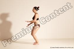 Underwear Martial art Woman White Moving poses Average long colored Dynamic poses Academic