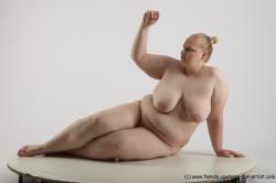 Nude Woman White Sitting poses - ALL Overweight medium blond Sitting poses - simple Standard Photoshoot Pinup