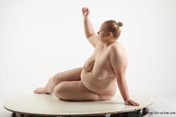 Nude Woman White Sitting poses - ALL Overweight medium blond Sitting poses - simple Standard Photoshoot Pinup