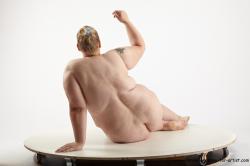 Nude Woman White Sitting poses - ALL Overweight medium blond Sitting poses - simple Standard Photoshoot Pinup