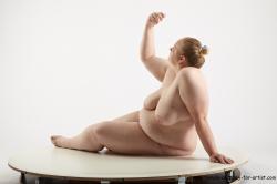 Nude Woman White Sitting poses - ALL Overweight medium blond Sitting poses - simple Standard Photoshoot Pinup