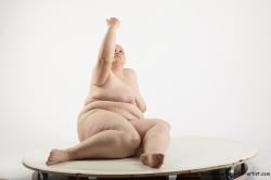 Nude Woman White Sitting poses - ALL Overweight medium blond Sitting poses - simple Standard Photoshoot Pinup