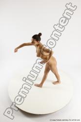 Nude Woman White Standing poses - ALL Slim long brown Standing poses - simple Multi angle poses Pinup