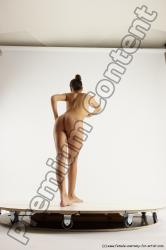 Nude Woman White Standing poses - ALL Slim long brown Standing poses - simple Multi angle poses Pinup