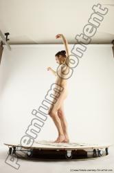 Nude Woman White Standing poses - ALL Slim long brown Standing poses - simple Multi angle poses Pinup