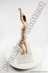 Nude Woman White Standing poses - ALL Slim long brown Standing poses - simple Multi angle poses Pinup