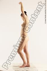 Nude Woman White Standing poses - ALL Slim long brown Standing poses - simple Multi angle poses Pinup