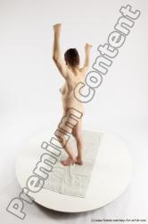 Nude Woman White Standing poses - ALL Slim long brown Standing poses - simple Multi angle poses Pinup