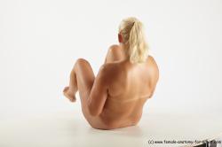 Nude Woman White Sitting poses - ALL Average long blond Sitting poses - simple Pinup