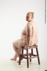 Nude Woman White Sitting poses - ALL Overweight medium blond Sitting poses - simple Standard Photoshoot Pinup