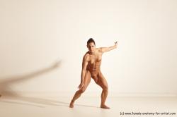 Nude Gymnastic poses Woman White Moving poses Athletic medium brown Dynamic poses Pinup