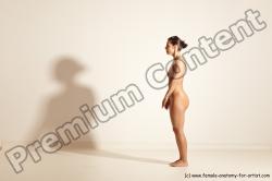 Nude Gymnastic poses Woman White Moving poses Athletic medium brown Dynamic poses Pinup