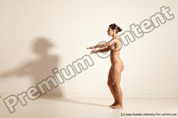 Nude Gymnastic poses Woman White Moving poses Athletic medium brown Dynamic poses Pinup