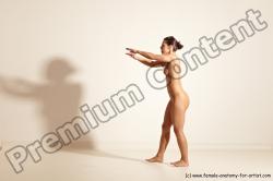 Nude Gymnastic poses Woman White Moving poses Athletic medium brown Dynamic poses Pinup