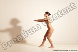 Nude Gymnastic poses Woman White Moving poses Athletic medium brown Dynamic poses Pinup