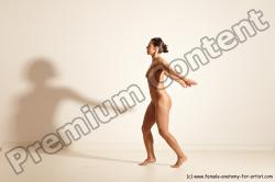 Nude Gymnastic poses Woman White Moving poses Athletic medium brown Dynamic poses Pinup