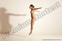 Nude Gymnastic poses Woman White Moving poses Athletic medium brown Dynamic poses Pinup