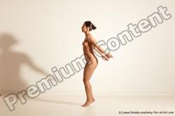 Nude Gymnastic poses Woman White Moving poses Athletic medium brown Dynamic poses Pinup