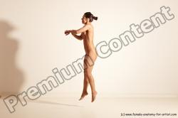 Nude Gymnastic poses Woman White Moving poses Athletic medium brown Dynamic poses Pinup