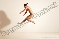 Nude Gymnastic poses Woman White Moving poses Athletic medium brown Dynamic poses Pinup