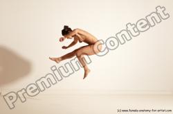 Nude Gymnastic poses Woman White Moving poses Athletic medium brown Dynamic poses Pinup